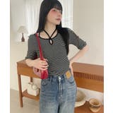 マルチストラップ リブインナー 半袖トップス | Ada. | 詳細画像27 
