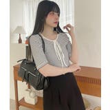 マルチストラップ リブインナー 半袖トップス | Ada. | 詳細画像30 