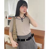 マルチストラップ リブインナー 半袖トップス | Ada. | 詳細画像47 