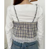 レース チェック クロップド キャミソール ビスチェ | Ada. | 詳細画像25 