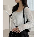 フロント リボン クロップド レース カーディガン | Ada. | 詳細画像9 