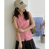 襟付き ノースリーブ ボタンデザイン ニット | Ada. | 詳細画像16 