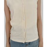 襟付き ノースリーブ ボタンデザイン ニット | Ada. | 詳細画像24 