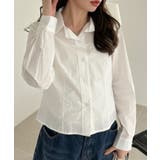 ショート丈 チェック シンプル 長袖シャツ | Ada. | 詳細画像1 