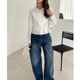 ショート丈 チェック シンプル 長袖シャツ | Ada. | 詳細画像6 