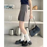 金ボタン ハイウエスト プリーツミニスカート | Ada. | 詳細画像12