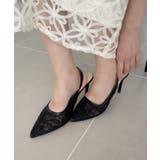 総レース ポインテッド ヒールパンプス | Ada. | 詳細画像1 