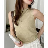 サイドギャザー ハイネック ノースリーブ ニット | Ada. | 詳細画像2 