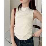 サイドギャザー ハイネック ノースリーブ ニット | Ada. | 詳細画像20 