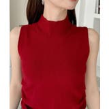 サイドギャザー ハイネック ノースリーブ ニット | Ada. | 詳細画像29 