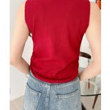 サイドギャザー ハイネック ノースリーブ ニット | Ada. | 詳細画像30 