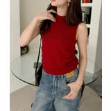 サイドギャザー ハイネック ノースリーブ ニット | Ada. | 詳細画像6 