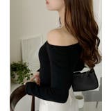 ワンショル デザイン クロップド 長袖 カットソー | Ada. | 詳細画像11