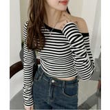 ワンショル デザイン クロップド 長袖 カットソー | Ada. | 詳細画像18