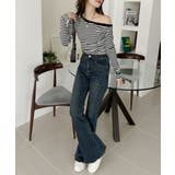 ワンショル デザイン クロップド 長袖 カットソー | Ada. | 詳細画像20