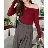 ワンショル デザイン クロップド 長袖 カットソー | Ada. | 詳細画像24