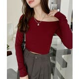 ワンショル デザイン クロップド 長袖 カットソー | Ada. | 詳細画像25