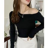 ワンショル デザイン クロップド 長袖 カットソー | Ada. | 詳細画像27