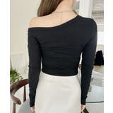 ワンショル デザイン クロップド 長袖 カットソー | Ada. | 詳細画像34