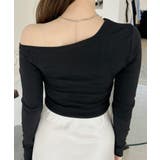 ワンショル デザイン クロップド 長袖 カットソー | Ada. | 詳細画像35