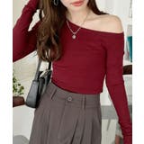 ワンショル デザイン クロップド 長袖 カットソー | Ada. | 詳細画像5