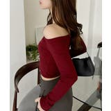 ワンショル デザイン クロップド 長袖 カットソー | Ada. | 詳細画像7