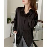 ベーシック ゆる サテン ブラウス | Ada. | 詳細画像20 