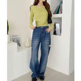 ホルターネック風 ドッキングレイヤード サイドシャーリング シアーカットソー | Ada. | 詳細画像10