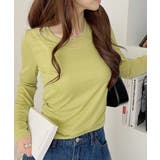 ホルターネック風 ドッキングレイヤード サイドシャーリング シアーカットソー | Ada. | 詳細画像3