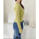 ホルターネック風 ドッキングレイヤード サイドシャーリング シアーカットソー | Ada. | 詳細画像32