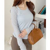 ホルターネック風 ドッキングレイヤード サイドシャーリング シアーカットソー | Ada. | 詳細画像4