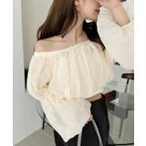 シフォン ふんわり オフショル クロップド トップス | Ada. | 詳細画像21