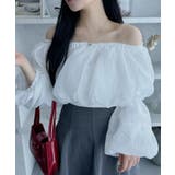 シフォン ふんわり オフショル クロップド トップス | Ada. | 詳細画像22