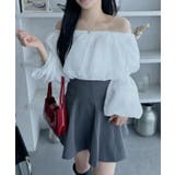 シフォン ふんわり オフショル クロップド トップス | Ada. | 詳細画像23
