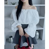 シフォン ふんわり オフショル クロップド トップス | Ada. | 詳細画像24