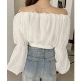 シフォン ふんわり オフショル クロップド トップス | Ada. | 詳細画像36