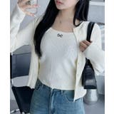 リボン ワンポイント アイレット ニット カーディガン | Ada. | 詳細画像1 