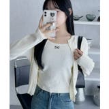 リボン ワンポイント アイレット ニット カーディガン | Ada. | 詳細画像16 