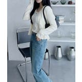 リボン ワンポイント アイレット ニット カーディガン | Ada. | 詳細画像6 