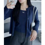 リボン ワンポイント アイレット ニット カーディガン | Ada. | 詳細画像7 