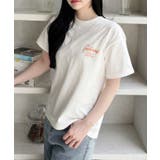 サガラ刺繍 半袖 ロゴ Tシャツ | Ada. | 詳細画像1
