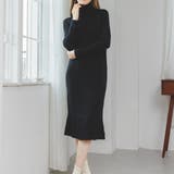 タートルネックニットワンピース リブ ロング | Ada. | 詳細画像11