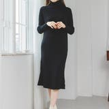 タートルネックニットワンピース リブ ロング | Ada. | 詳細画像12
