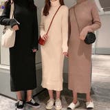 タートルネックニットワンピース リブ ロング | Ada. | 詳細画像15