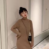 タートルネックニットワンピース リブ ロング | Ada. | 詳細画像6