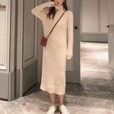 タートルネックニットワンピース リブ ロング | Ada. | 詳細画像8