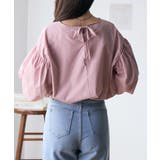 バックリボンボリュームスリーブふんわりブラウス | Eclat one | 詳細画像20