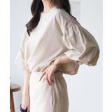 バックリボンボリュームスリーブふんわりブラウス | Eclat one | 詳細画像3