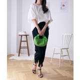 バックリボンボリュームスリーブふんわりブラウス | Eclat one | 詳細画像34