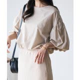 バックリボンボリュームスリーブふんわりブラウス | Eclat one | 詳細画像4